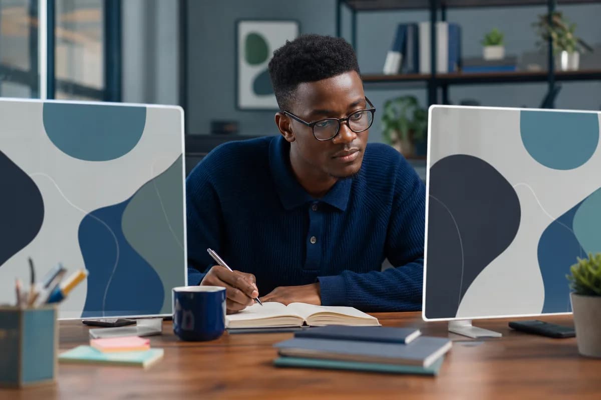Kenyan knowledge worker evaluating information for AI quality