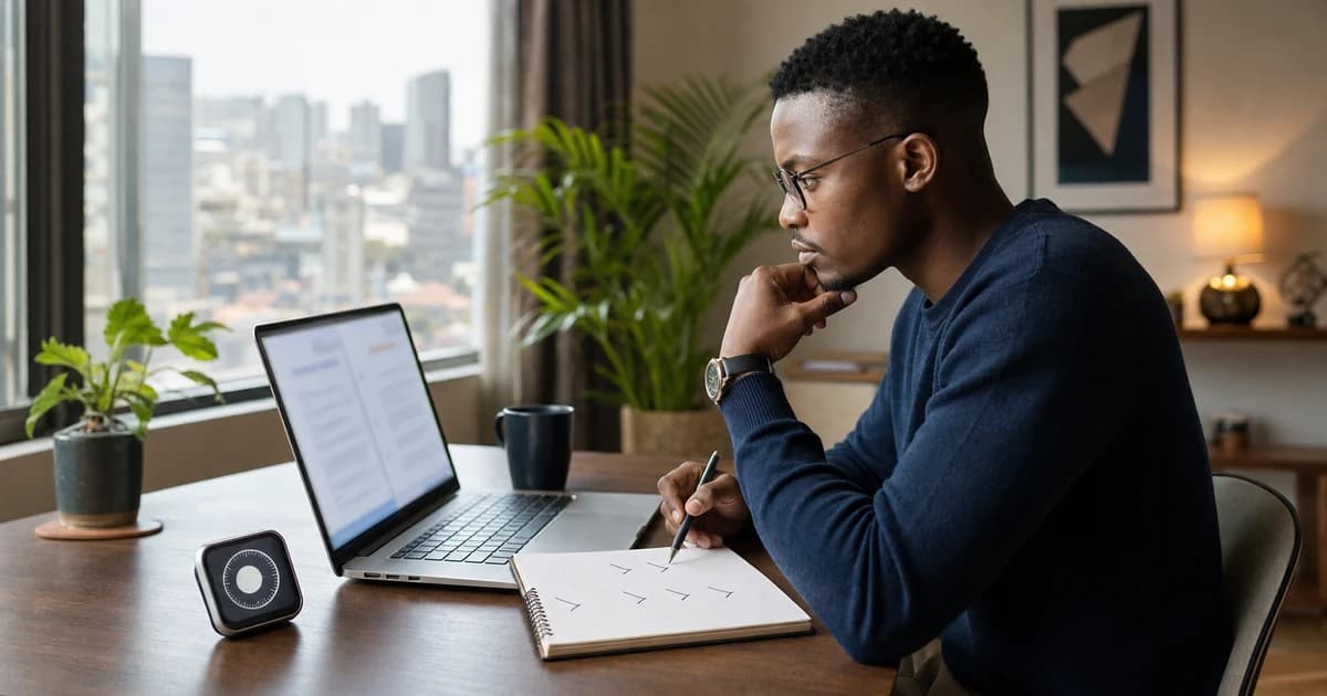 Kenyan professional comparing generalist and specialist AI evaluation work